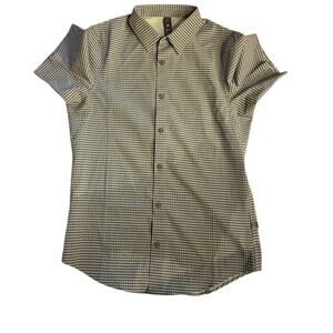 Lululemon Men's XS Airing Easy Shirt Short Sleeve Button Up Grid NWT